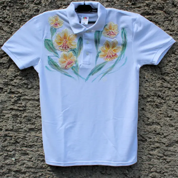 Рolo-Тишарка с цветето"Нарцис"