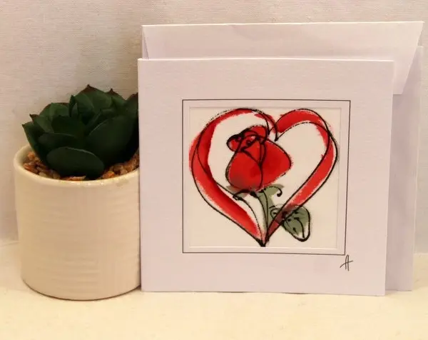 "Роза в ореол от сърце"