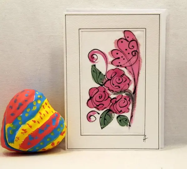 "Букет от сърцати балони и рози" 11/16см.