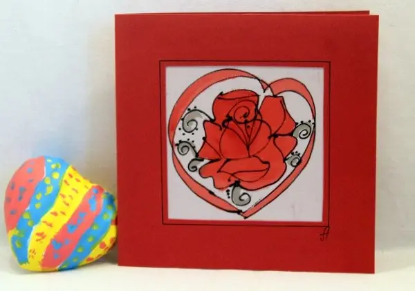 "Роза в ореол от сърце"