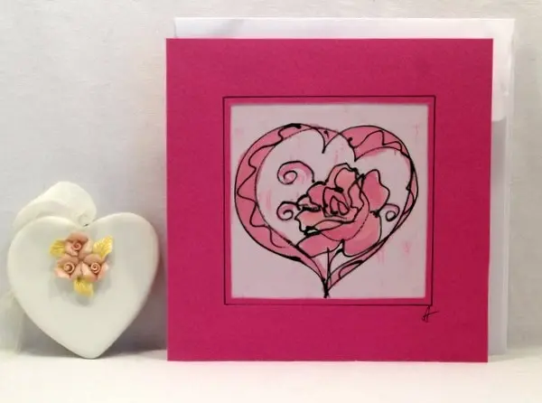 "Роза в ореол от сърце"